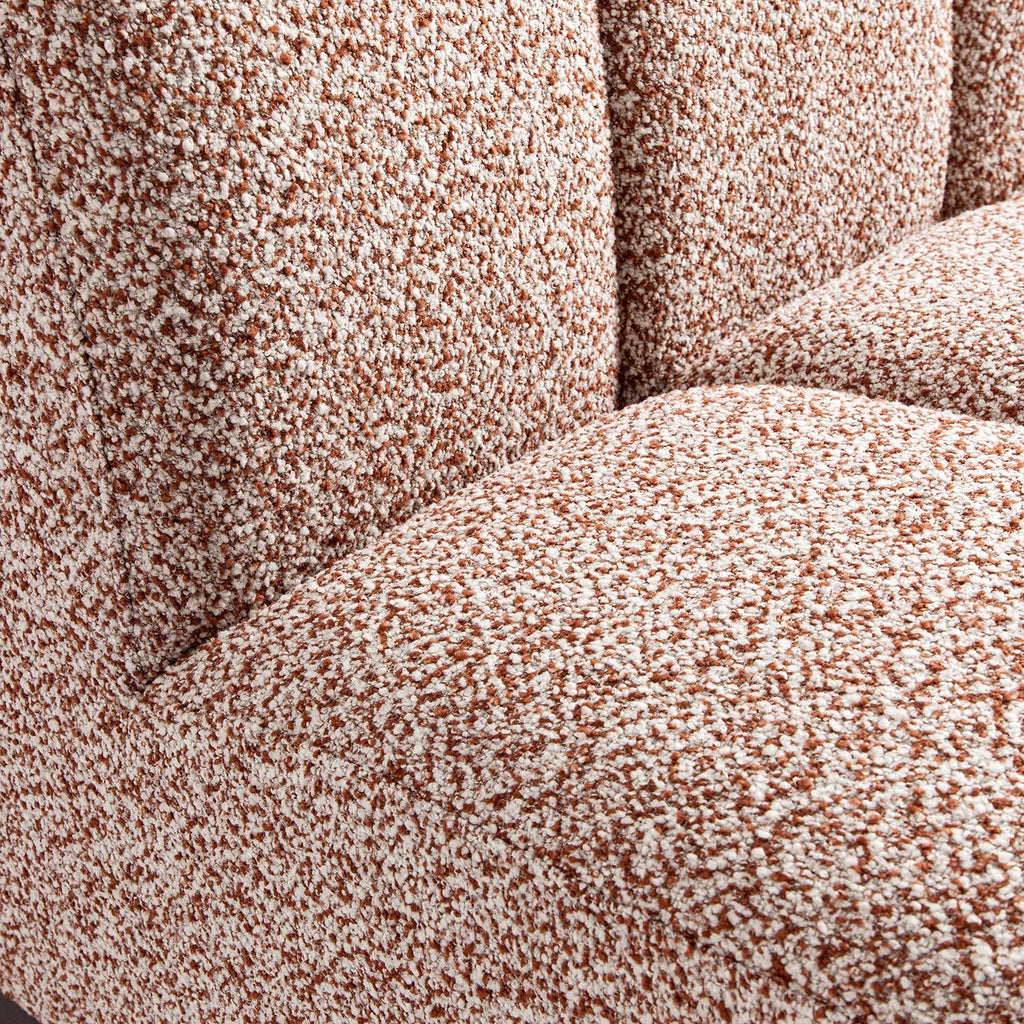 Granvia Musk Blush Boucle Modular Sofa, 1-Seater Armless Sofa