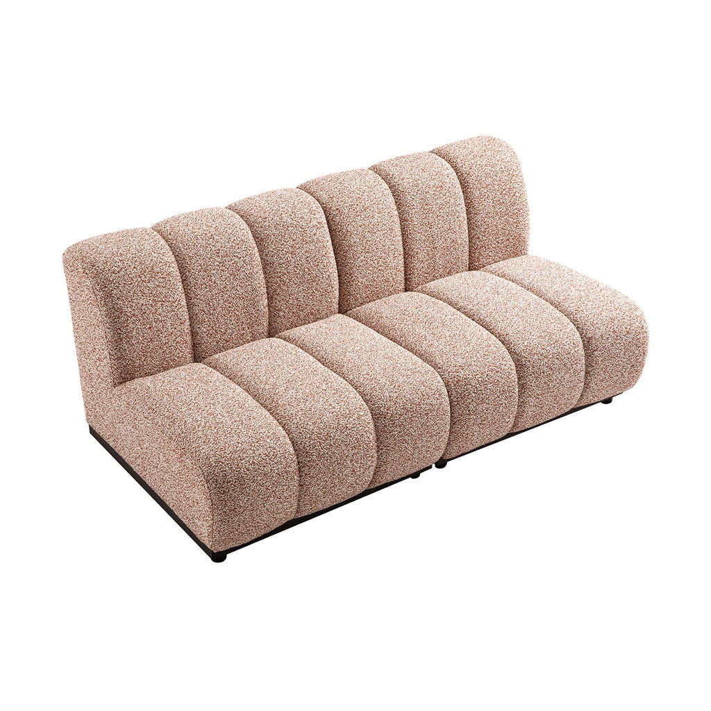 Granvia Musk Blush Boucle Modular Sofa, 2-Seater Sofa