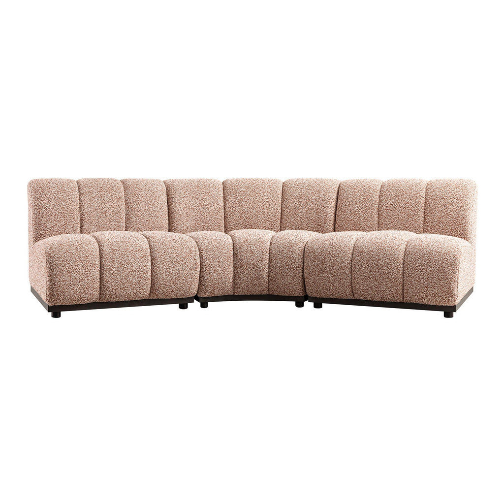 Granvia Musk Blush Boucle Modular Sofa, 3-Seater Corner Sofa