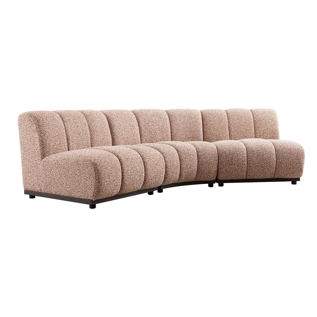 Granvia Musk Blush Boucle Modular Sofa, 3-Seater Corner Sofa