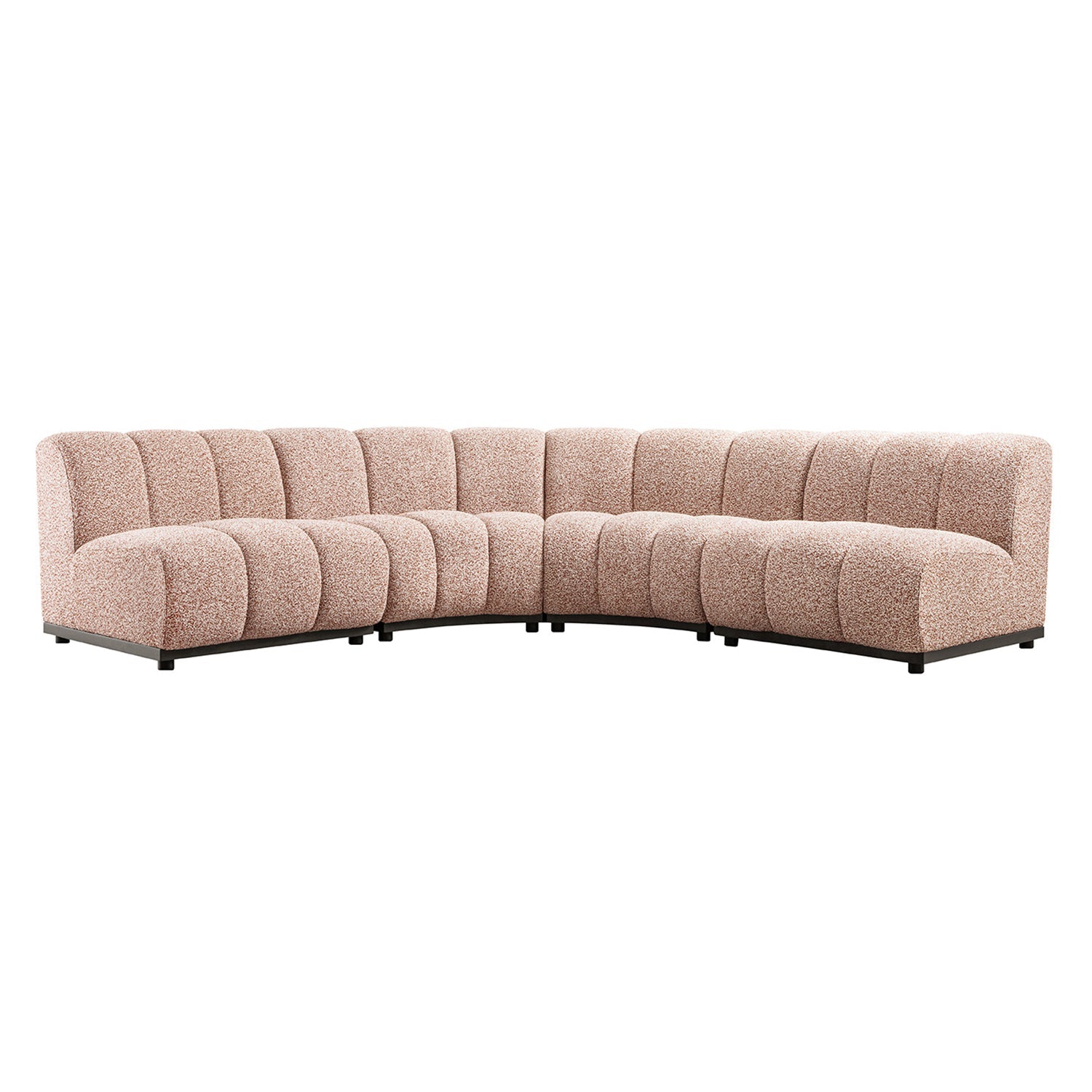 Granvia Musk Blush Boucle Modular Sofa, 4-Seater Large Corner Sofa