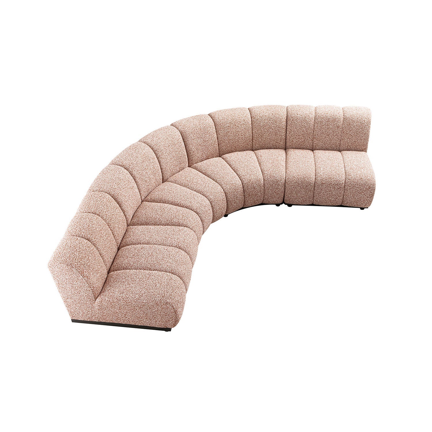 Granvia Musk Blush Boucle Modular Sofa, 4-Seater Large Corner Sofa