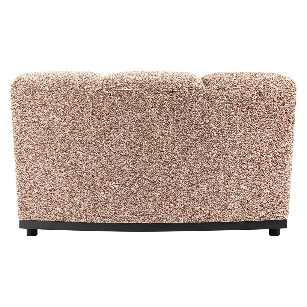 Granvia Musk Blush Boucle Modular Sofa, 1-Seater Curved Sofa