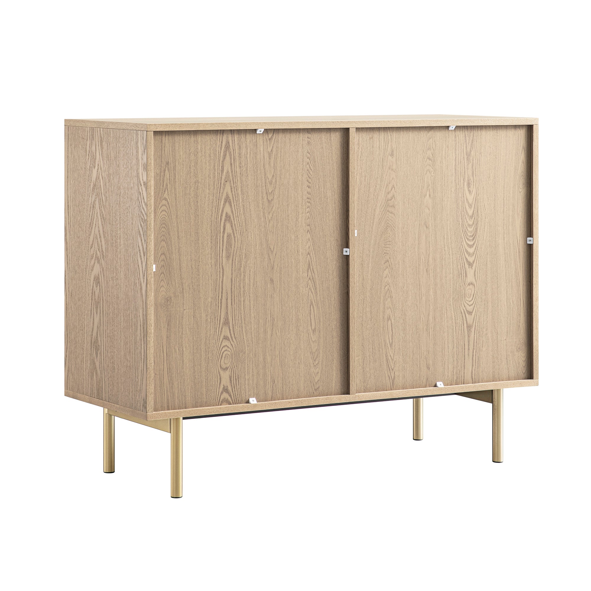 Richmond Ridged 2-Door Cabinet with Drawers, Light Ash