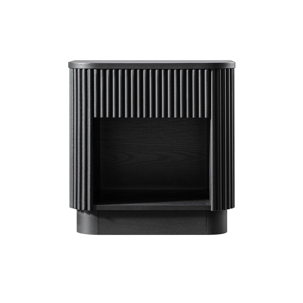 Maru 1-Drawer Bedside Table, Black