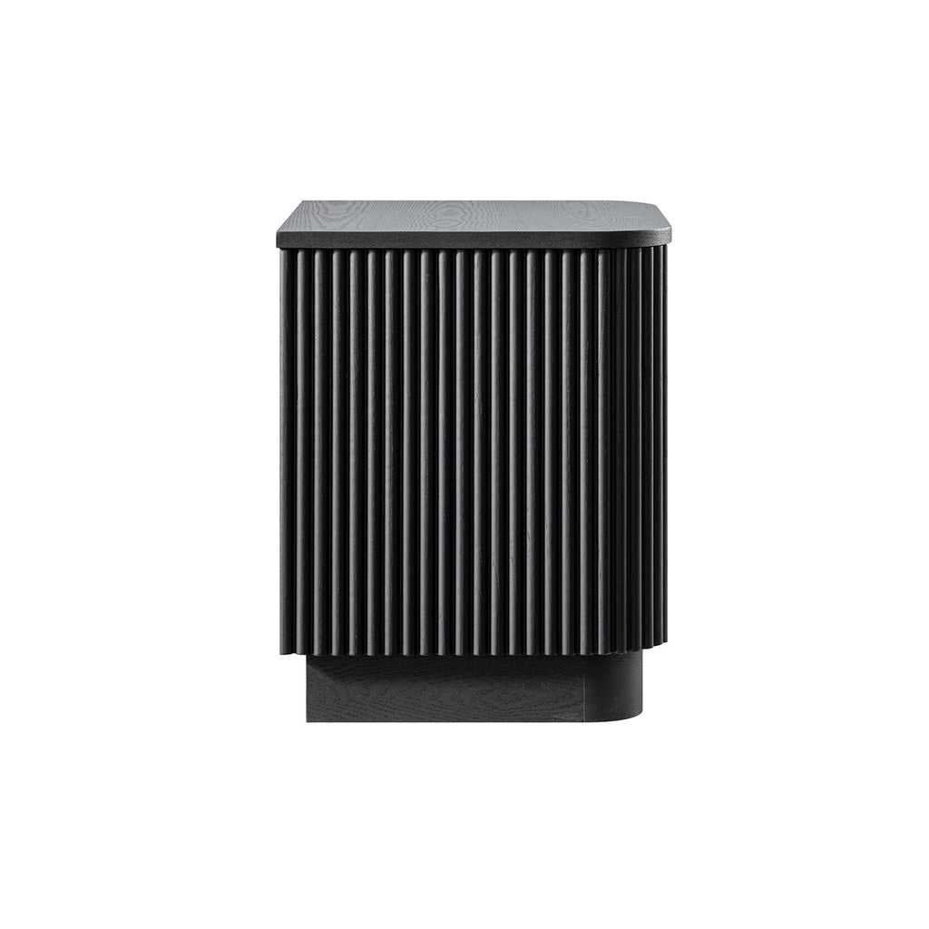 Maru 1-Drawer Bedside Table, Black