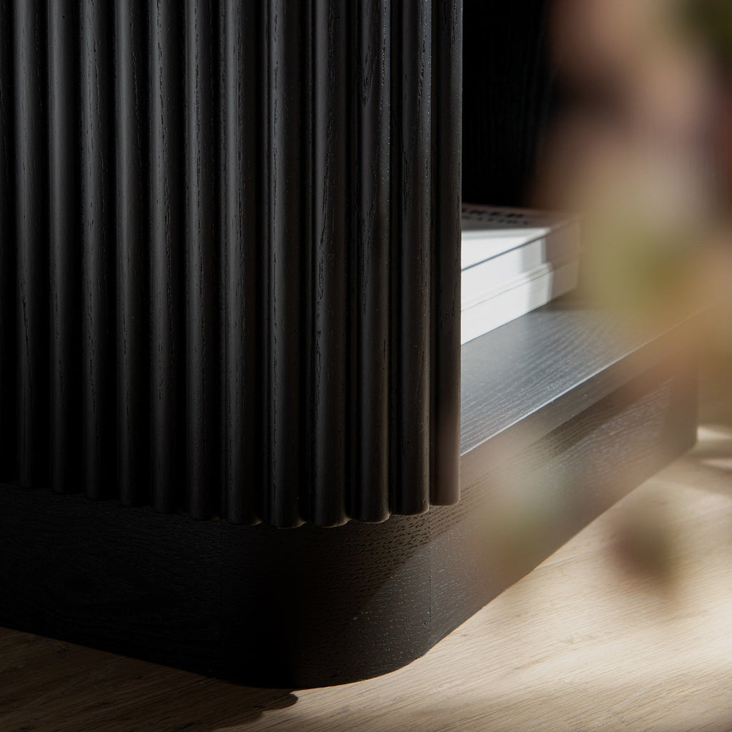 Maru 1-Drawer Bedside Table, Black