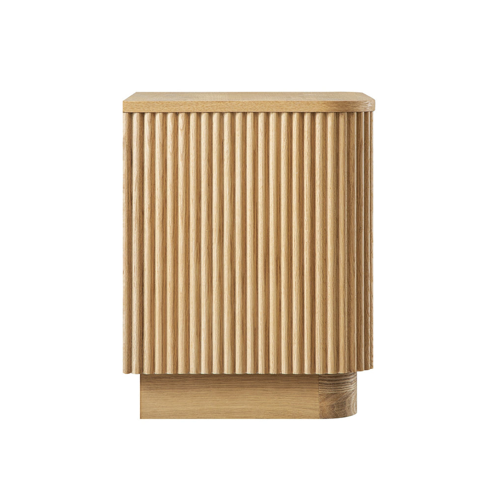 Maru 1-Drawer Bedside Table, Oak