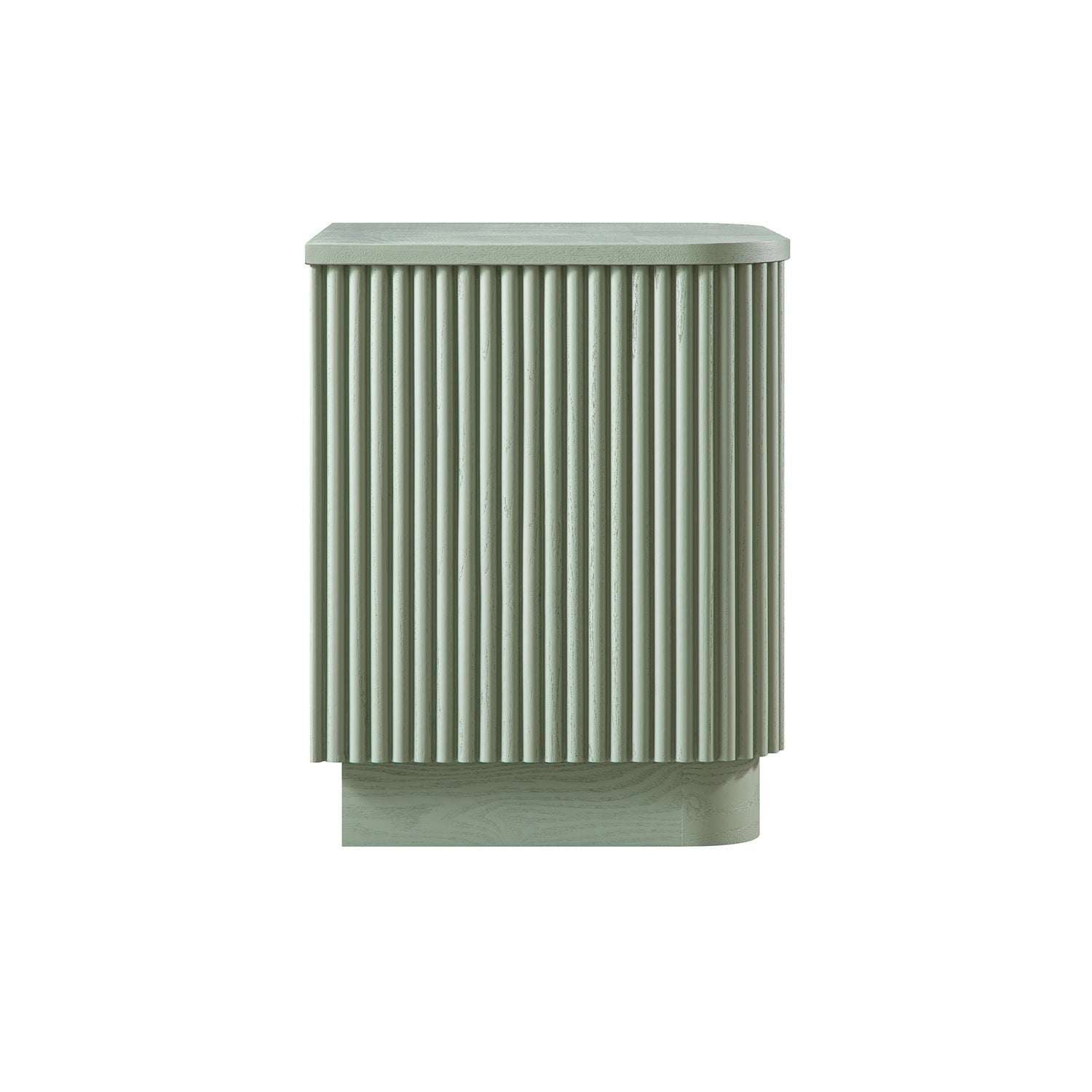 Maru 1-Drawer Bedside Table, Sage Green