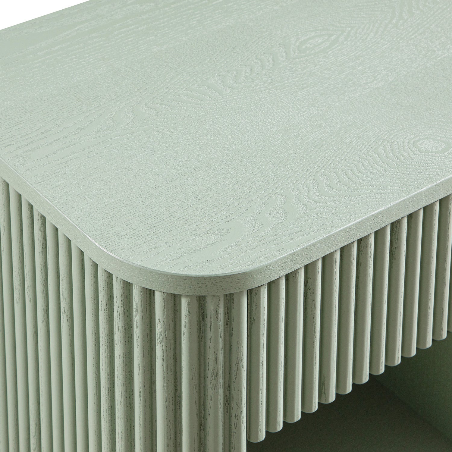 Maru 1-Drawer Bedside Table, Sage Green