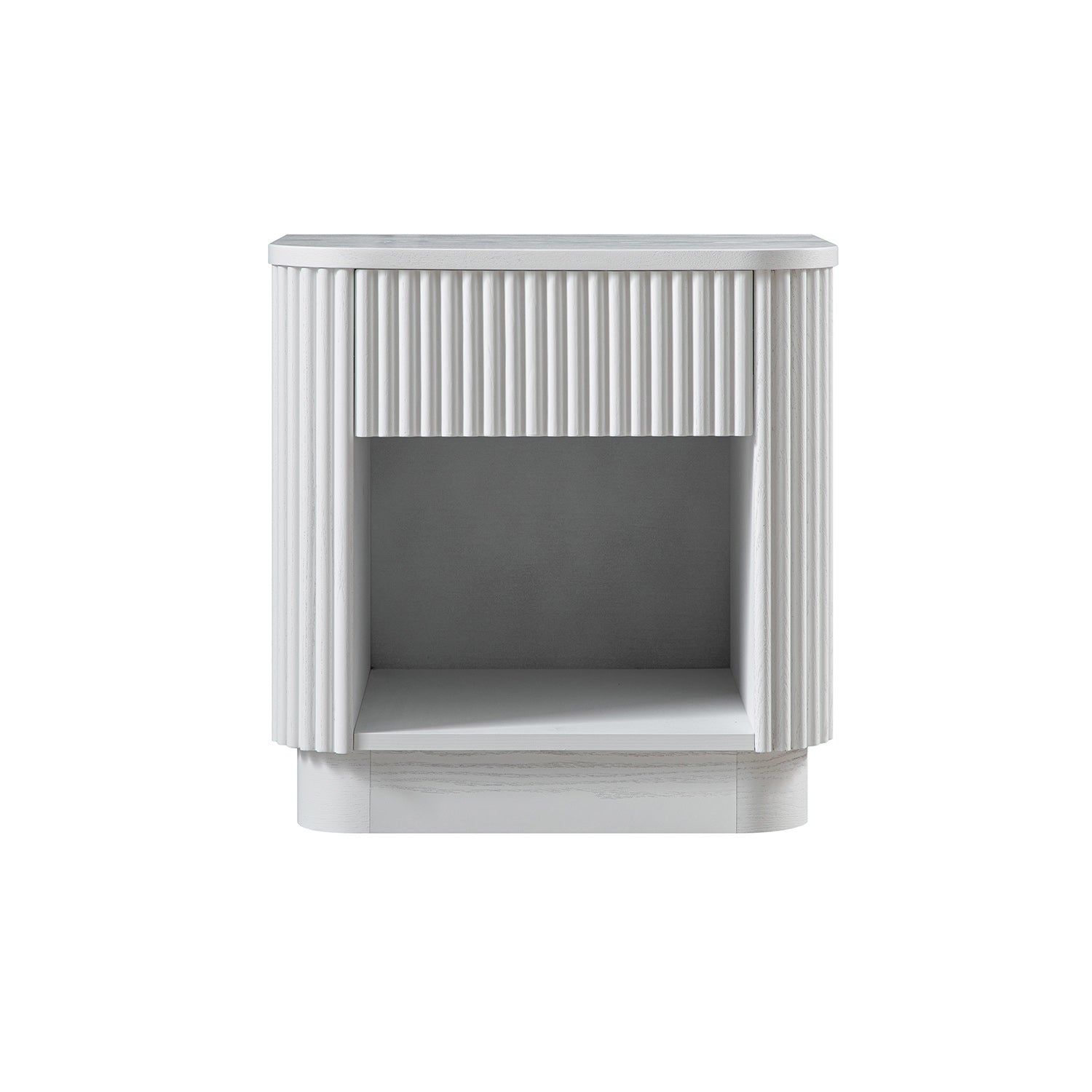 Maru 1-Drawer Bedside Table, Washed White