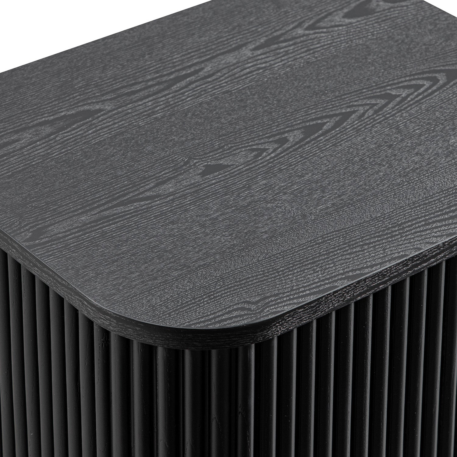 Maru 2-Drawer Bedside Table, Black