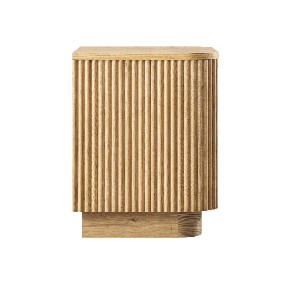 Maru 2-Drawer Bedside Table, Oak