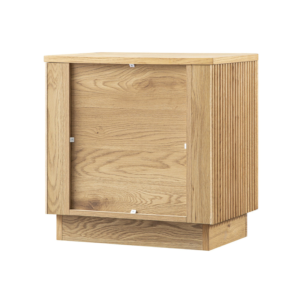 Maru 2-Drawer Bedside Table, Oak