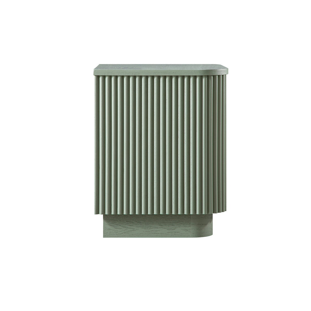 Maru 2-Drawer Bedside Table, Sage Green