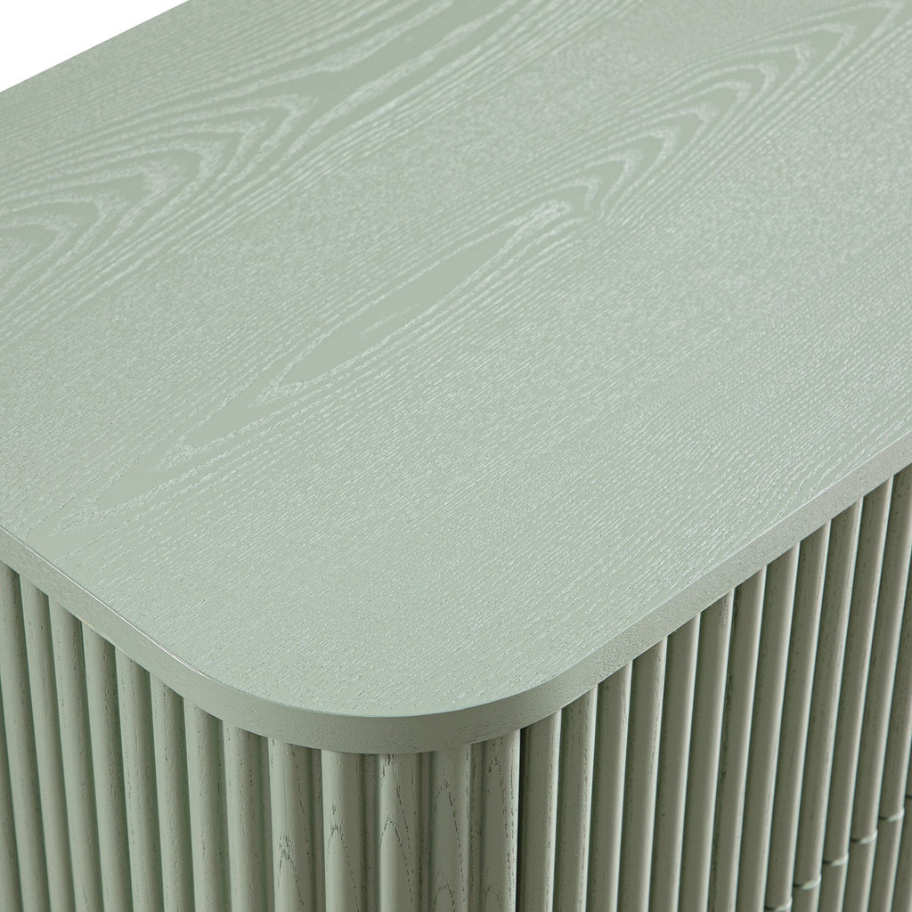 Maru 2-Drawer Bedside Table, Sage Green