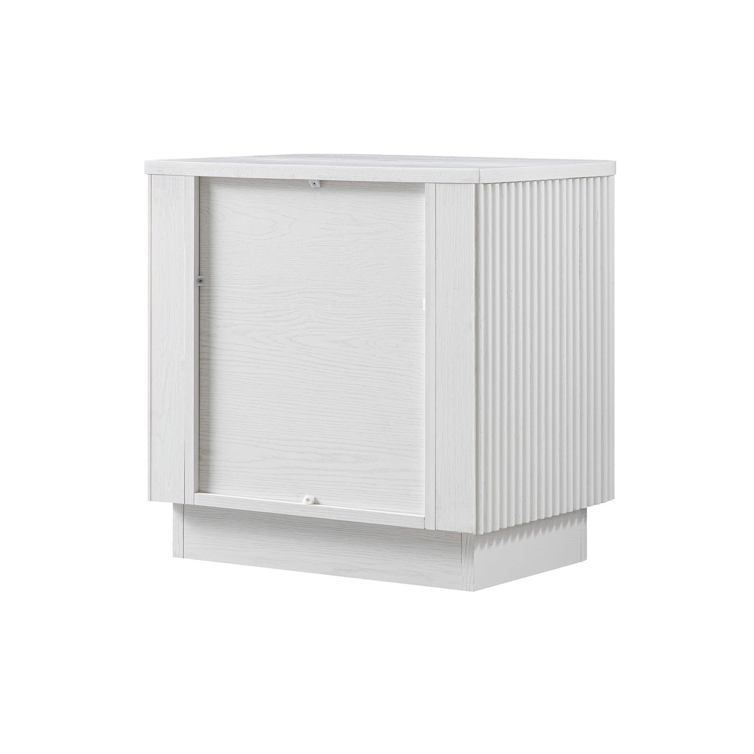 Maru 2-Drawer Bedside Table, Washed White