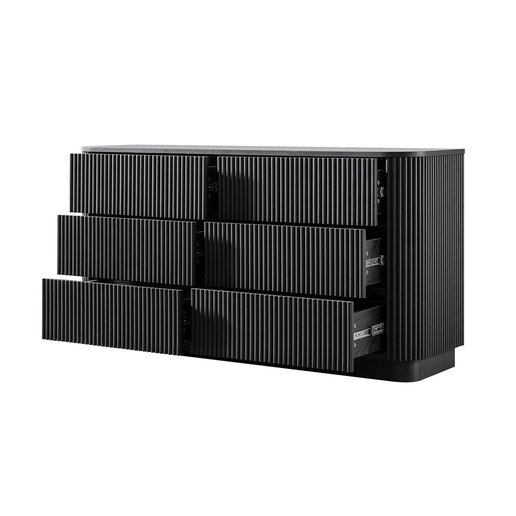 Maru Chest of 6 Drawers, Black