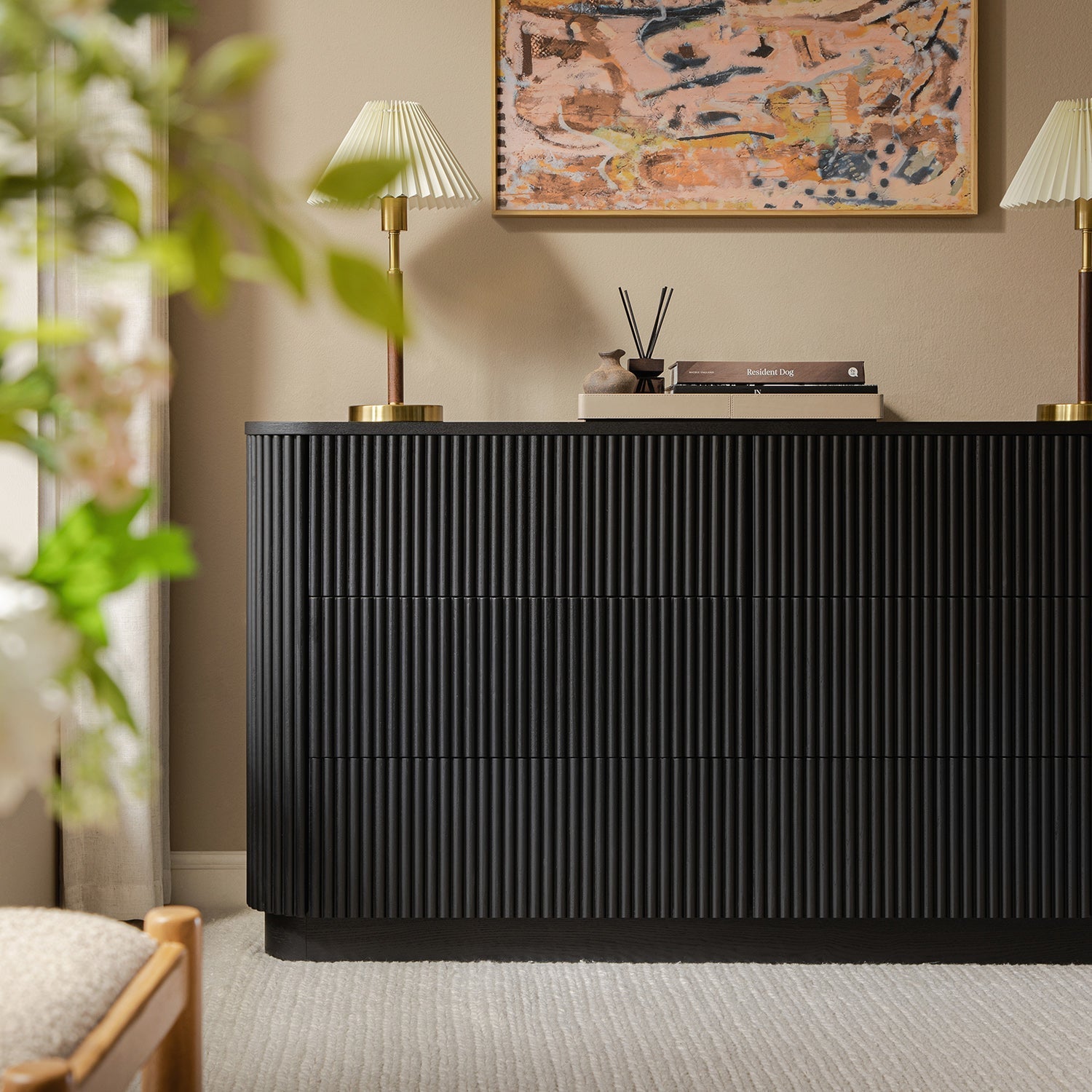 Maru Chest of 6 Drawers, Black