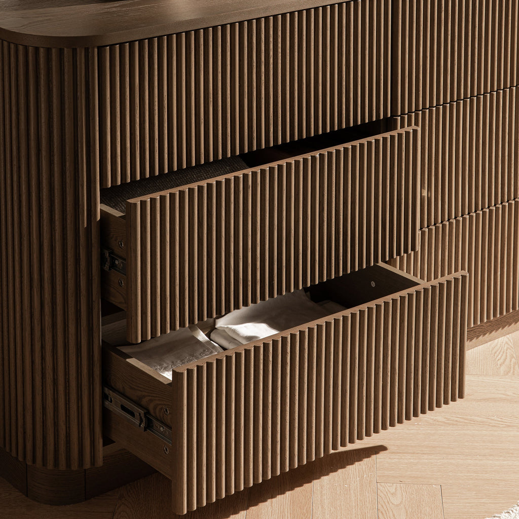 Maru Chest of 6 Drawers, Silver Oak