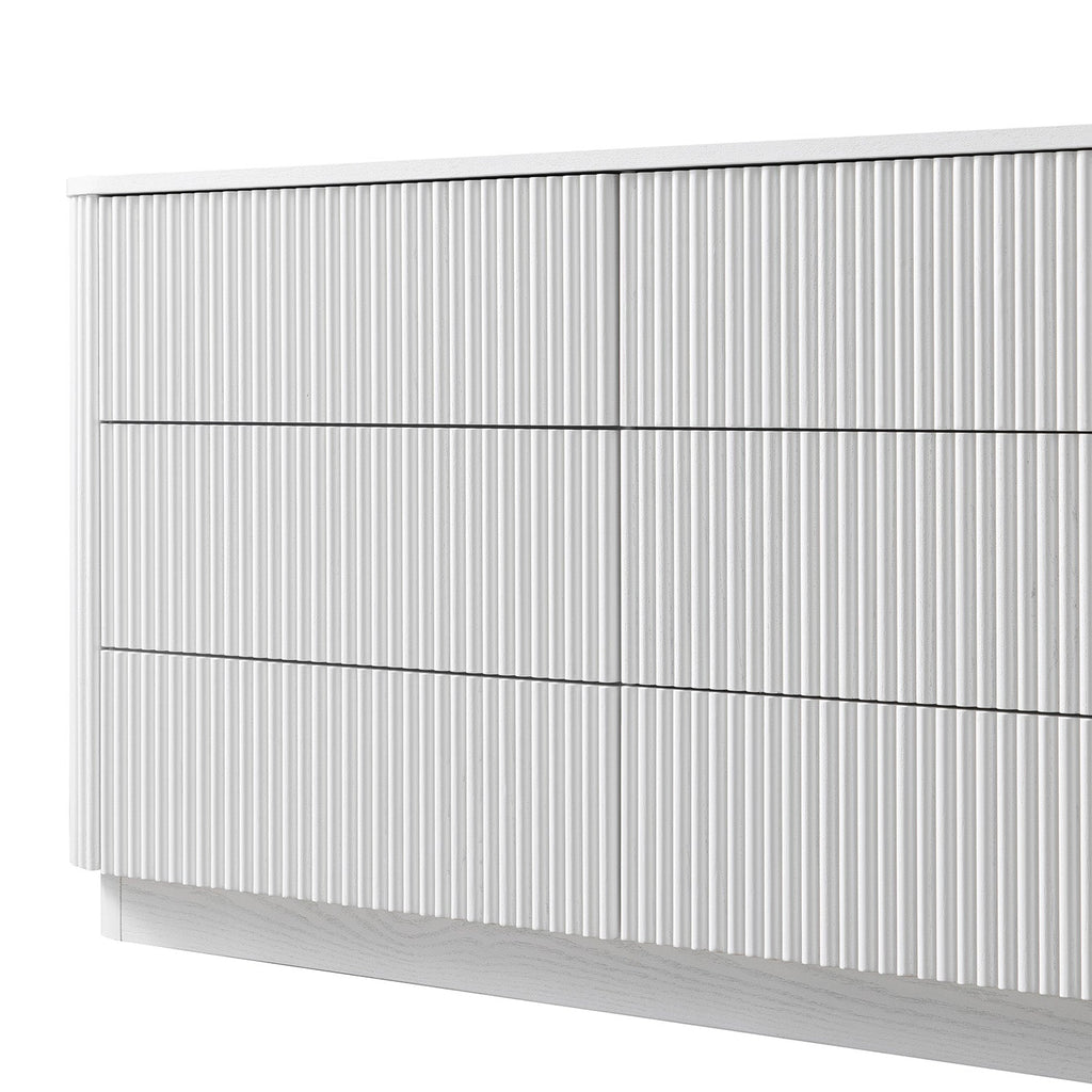 Maru Chest of 6 Drawers, Washed White