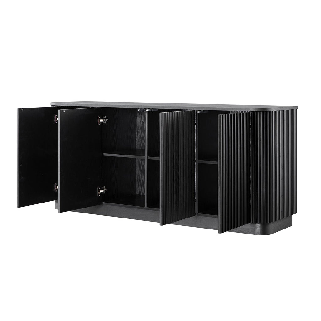 Maru Large 4-Door Sideboard, Black