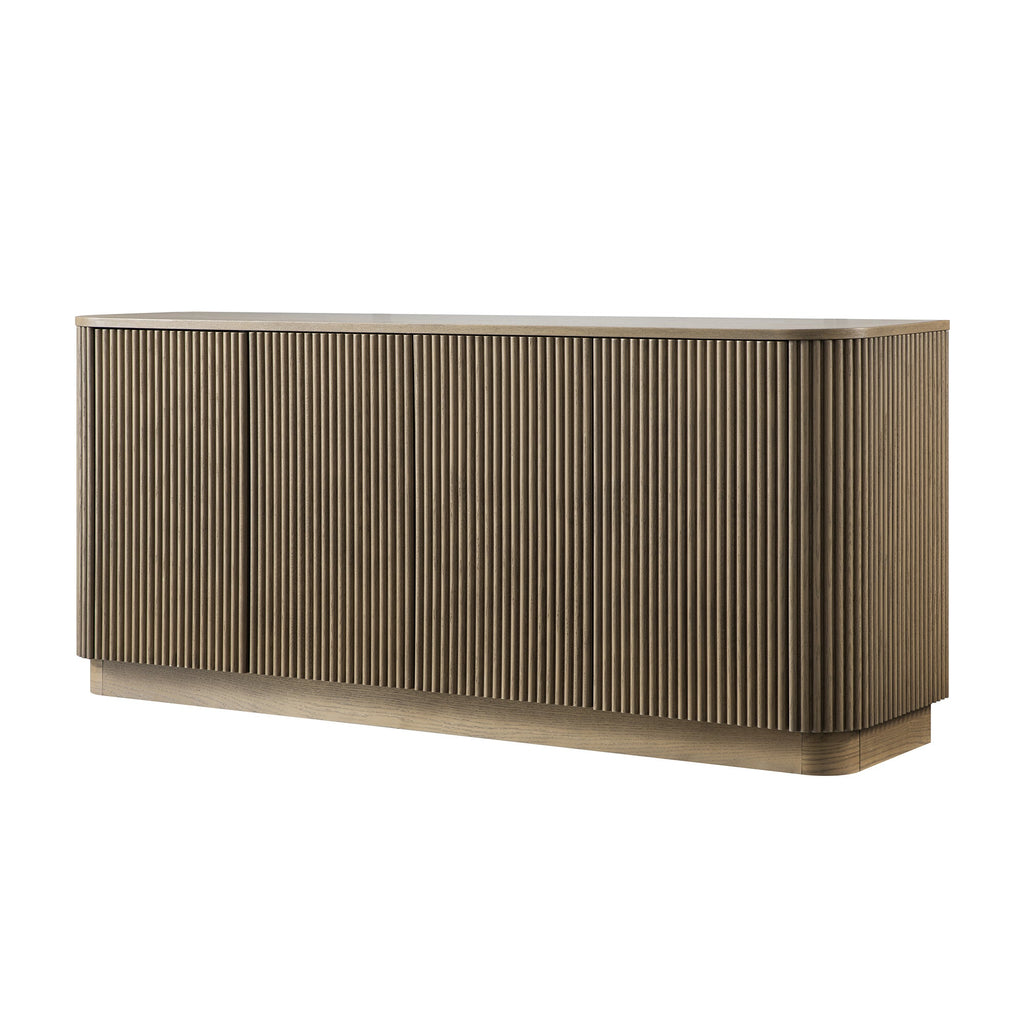 Maru Large 4-Door Sideboard, Silver Oak