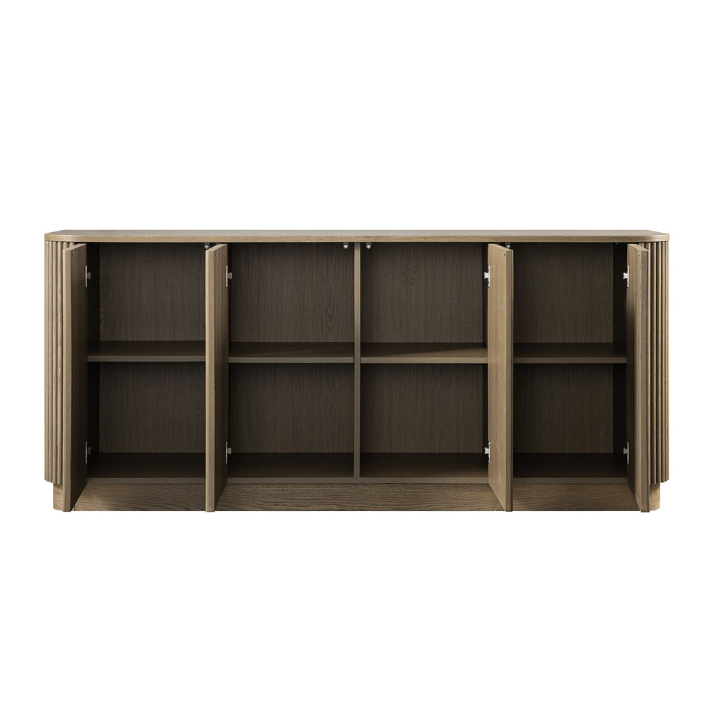 Maru Large 4-Door Sideboard, Silver Oak