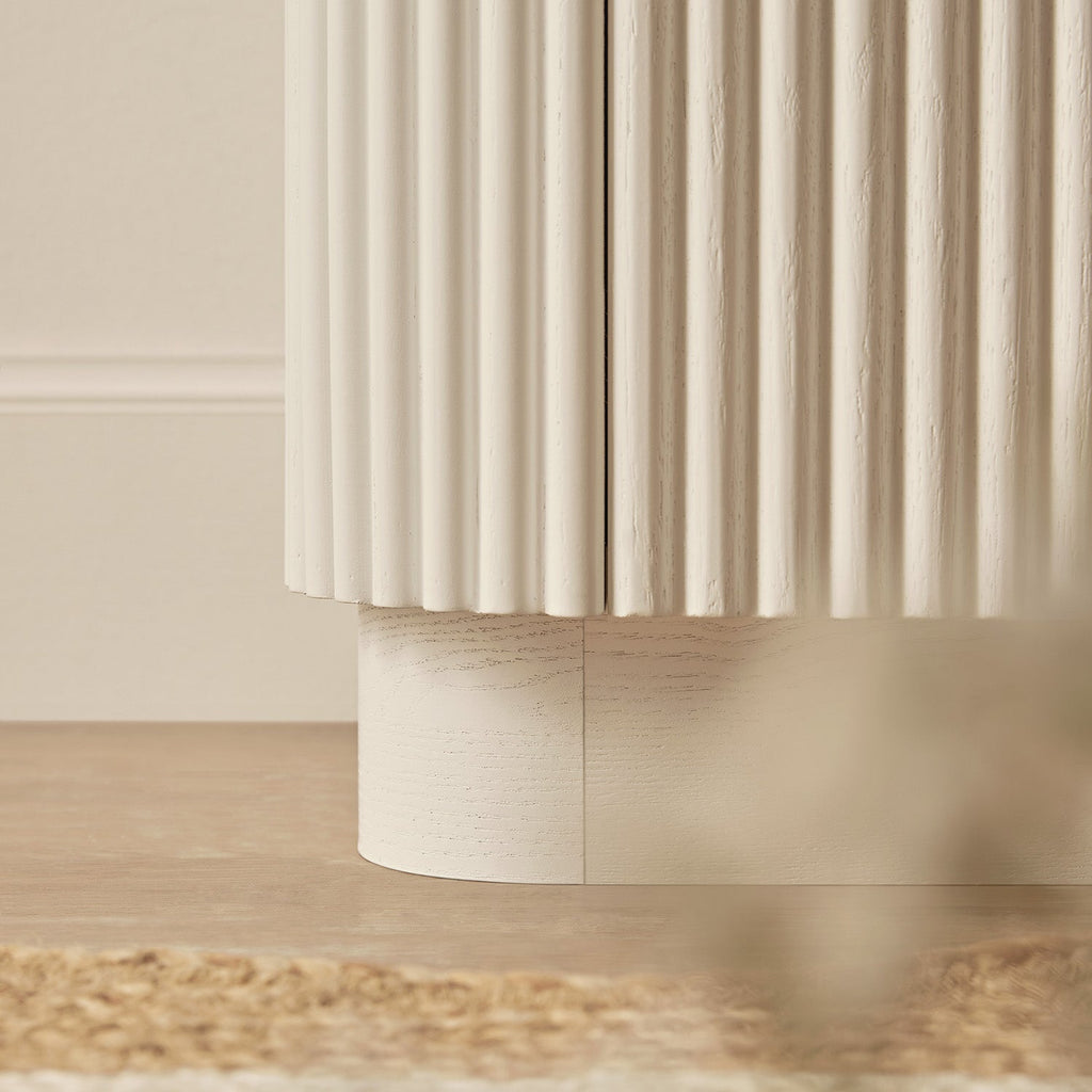 Maru Large 4-Door Sideboard, Washed White