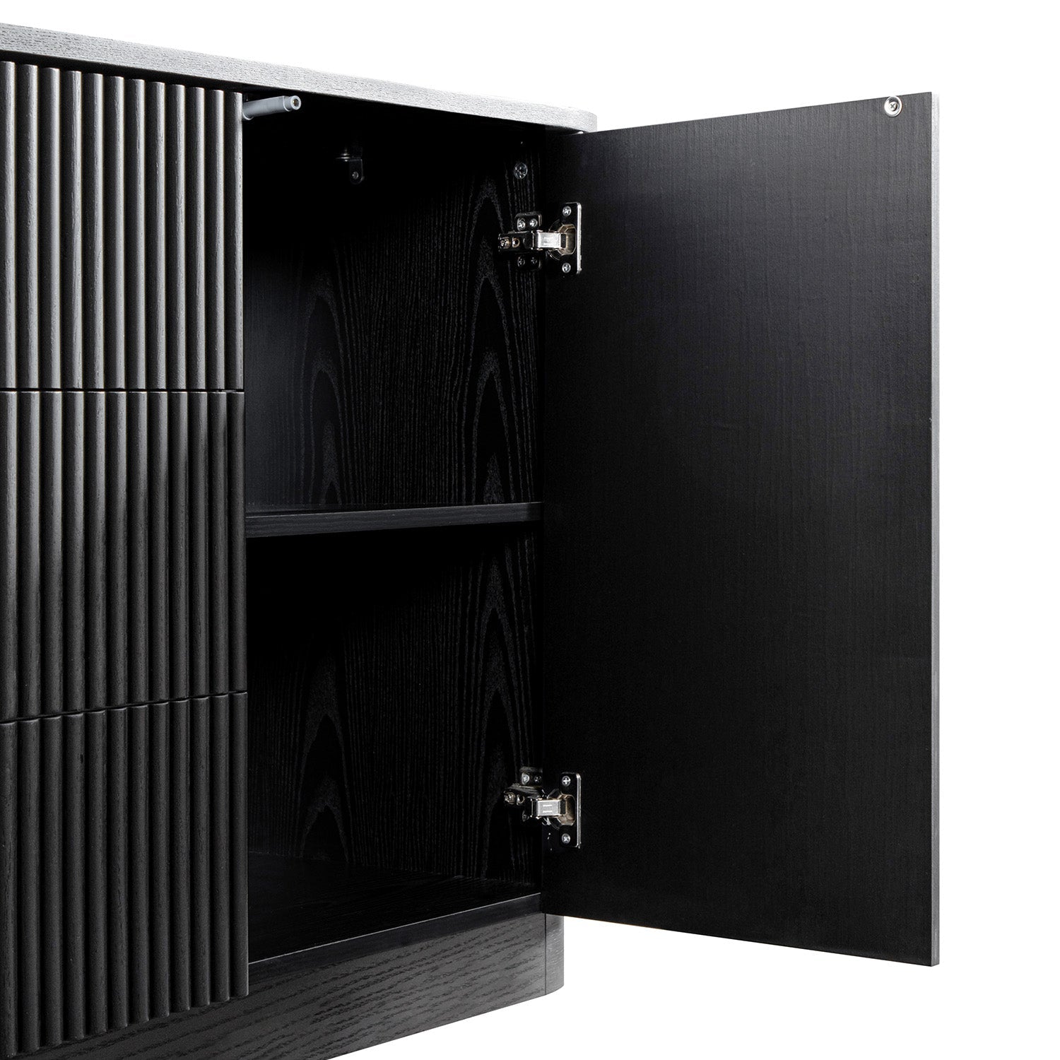 Maru Large 2-Door Sideboard with Drawers, Black