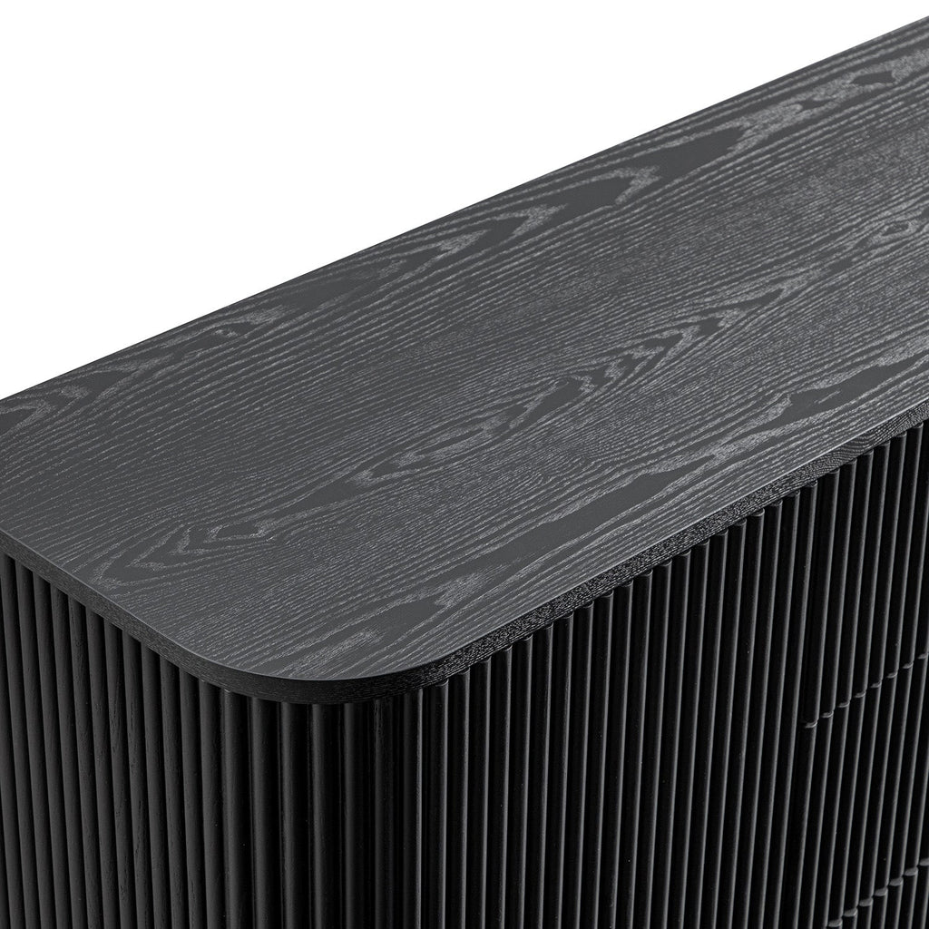 Maru Large 2-Door Sideboard with Drawers, Black