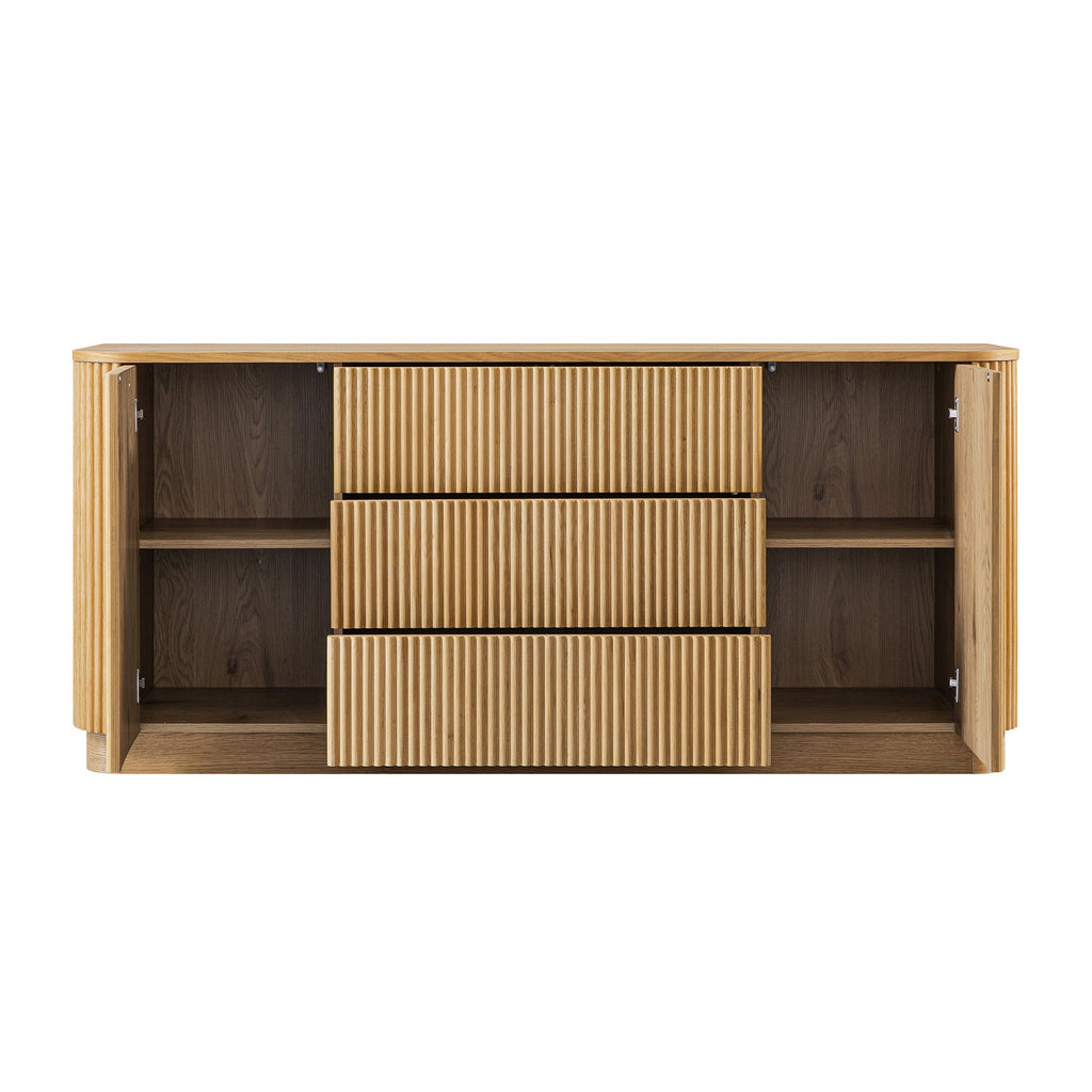Maru Large 2-Door Sideboard with Drawers, Oak