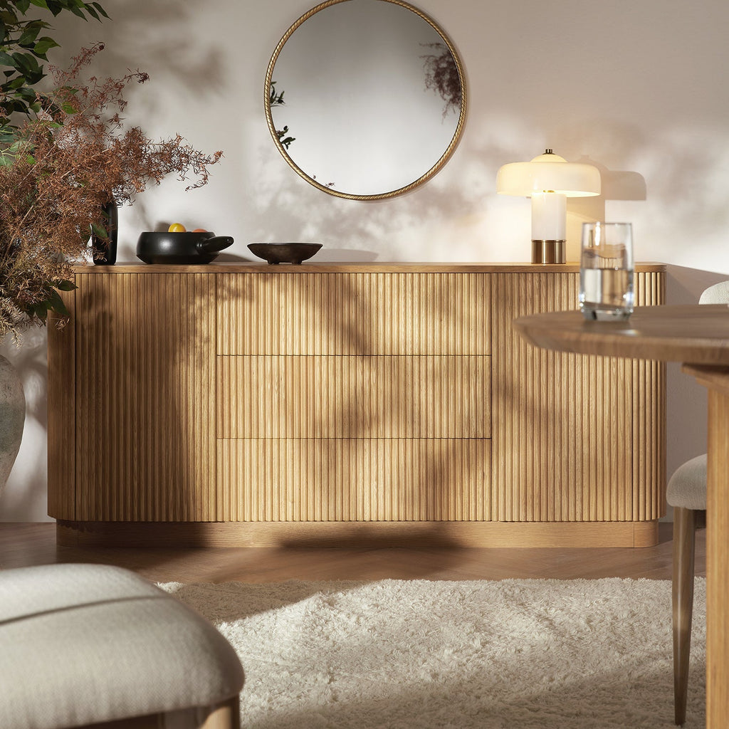 Maru Large 2-Door Sideboard with Drawers, Oak