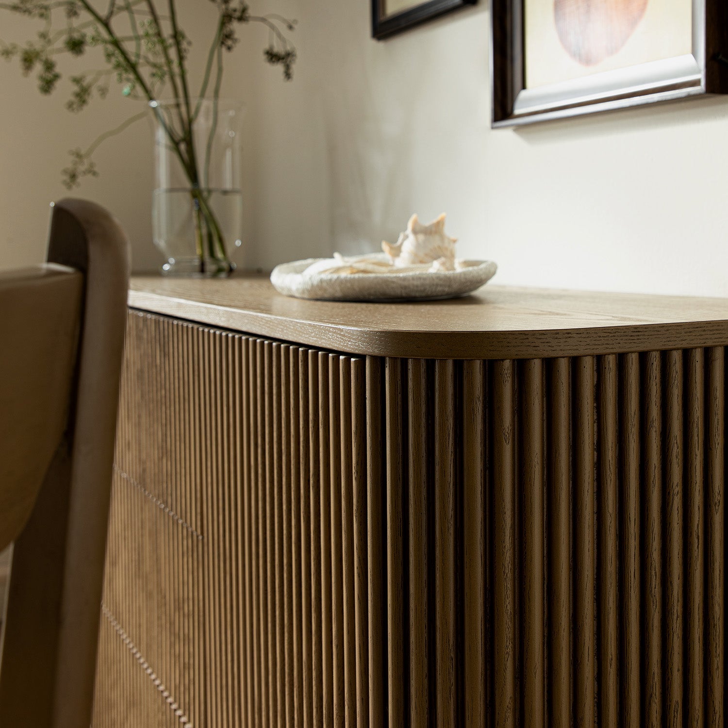 Maru Large 2-Door Sideboard with Drawers, Silver Oak