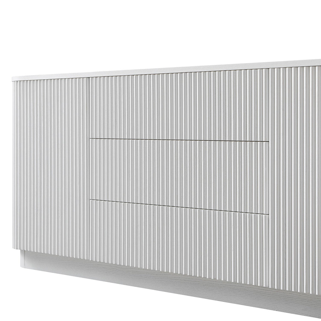 Maru Large 2-Door Sideboard with Drawers, Washed White