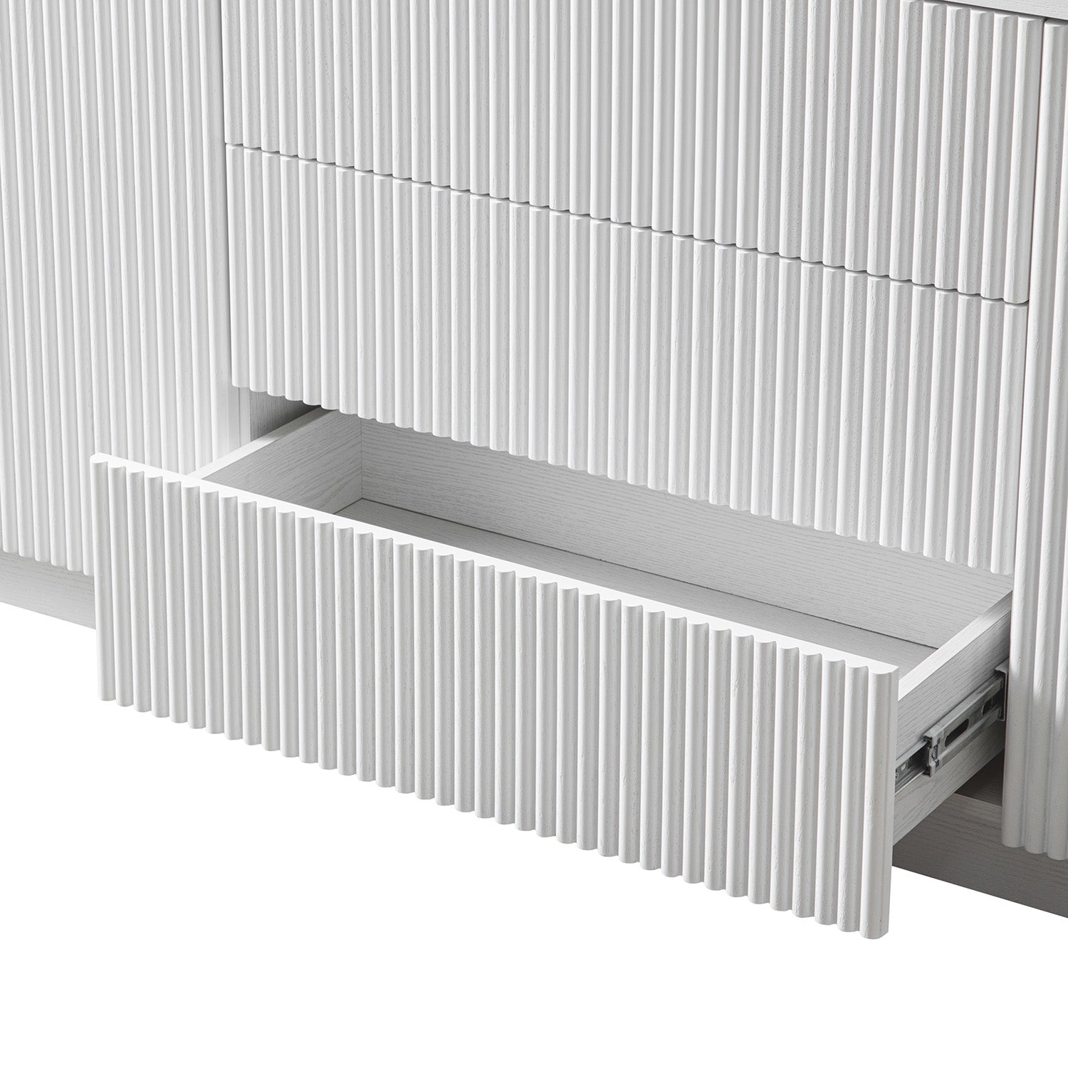 Maru Large 2-Door Sideboard with Drawers, Washed White