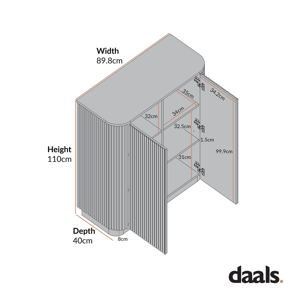 Maru Tall Cabinet, Sage Green
