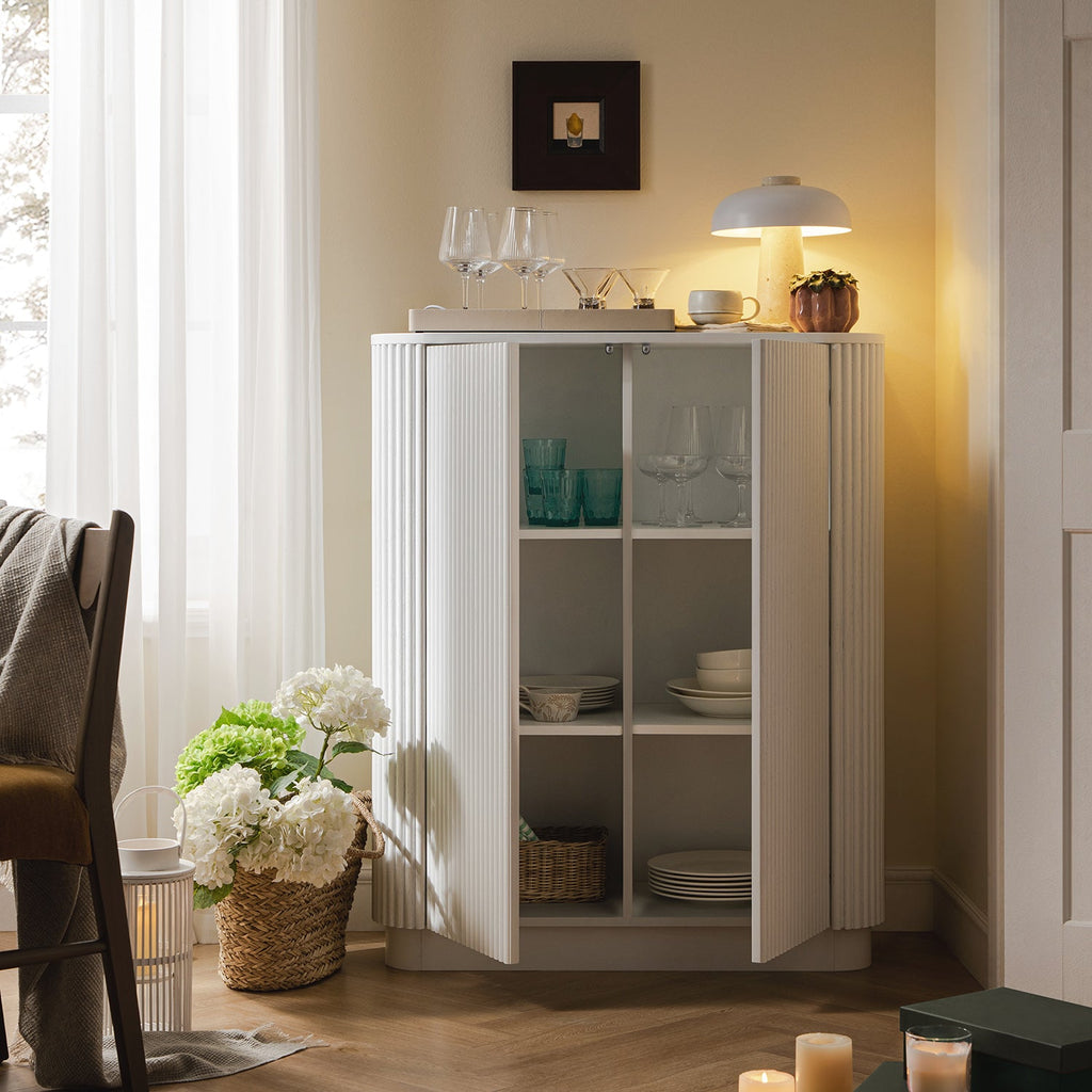 Maru Tall Cabinet, Washed White