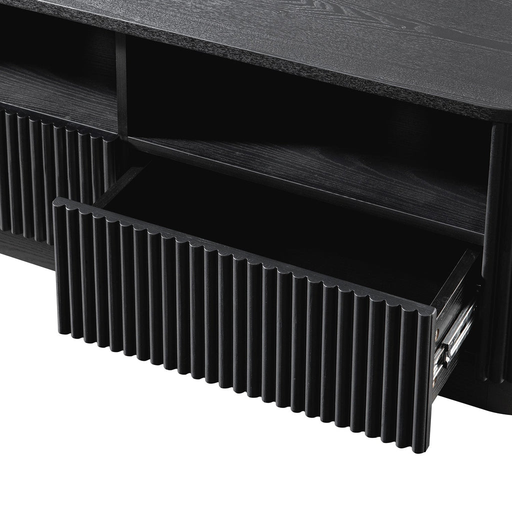 Maru 120cm TV Unit with Drawers, Black