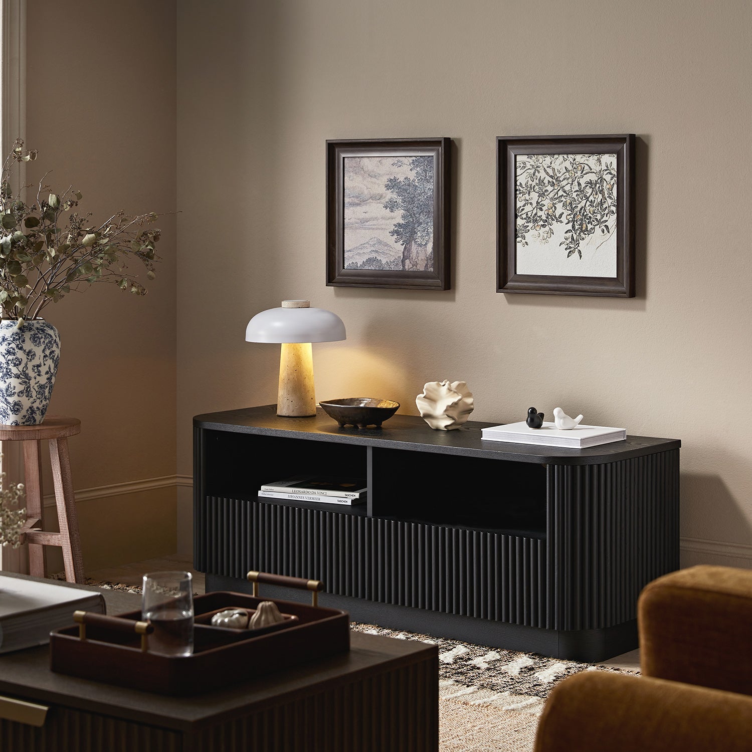 Maru 120cm TV Unit with Drawers, Black