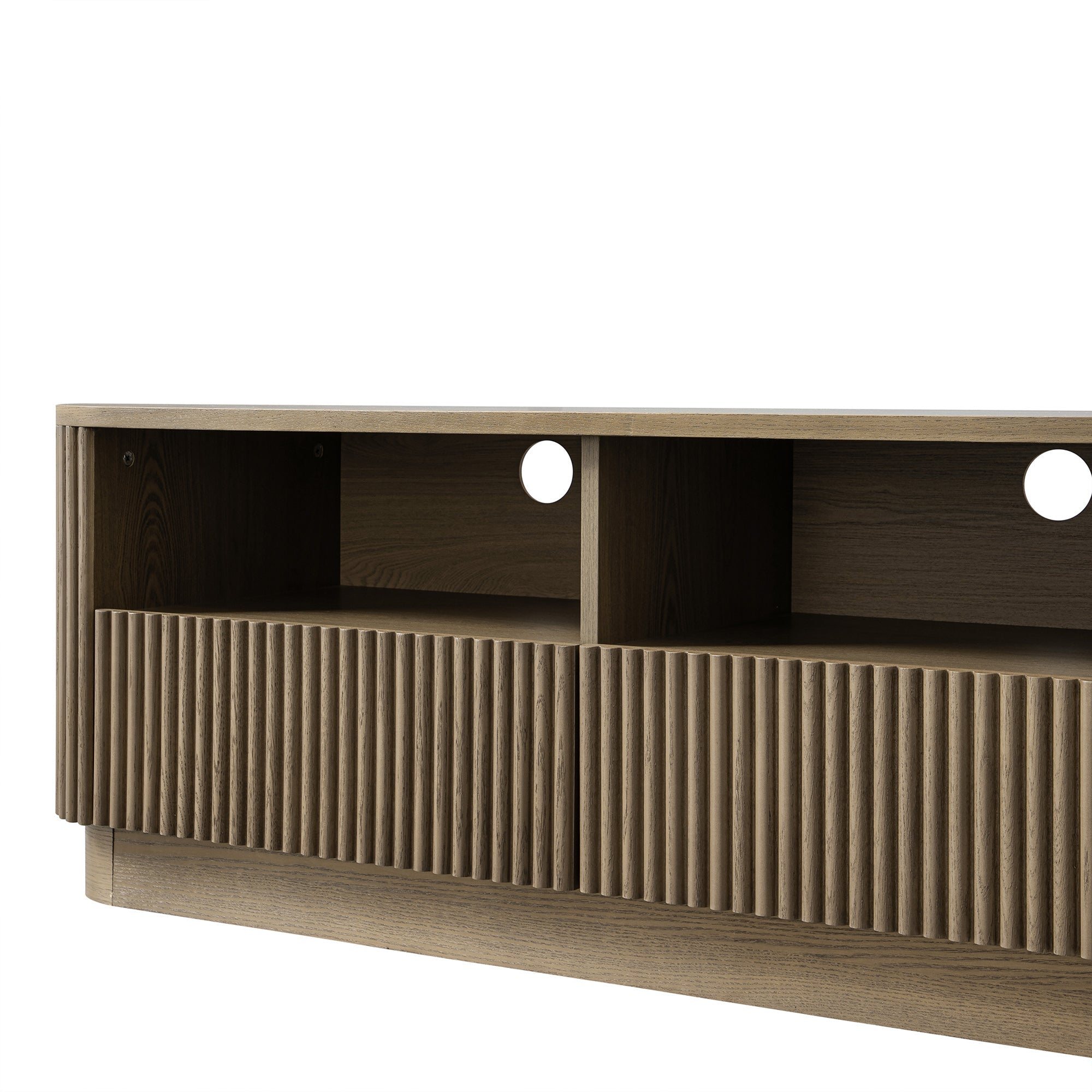 Maru 120cm TV Unit with Drawers, Silver Oak