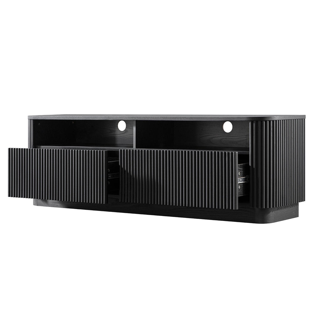 Maru 162cm TV Unit with Drawers, Black