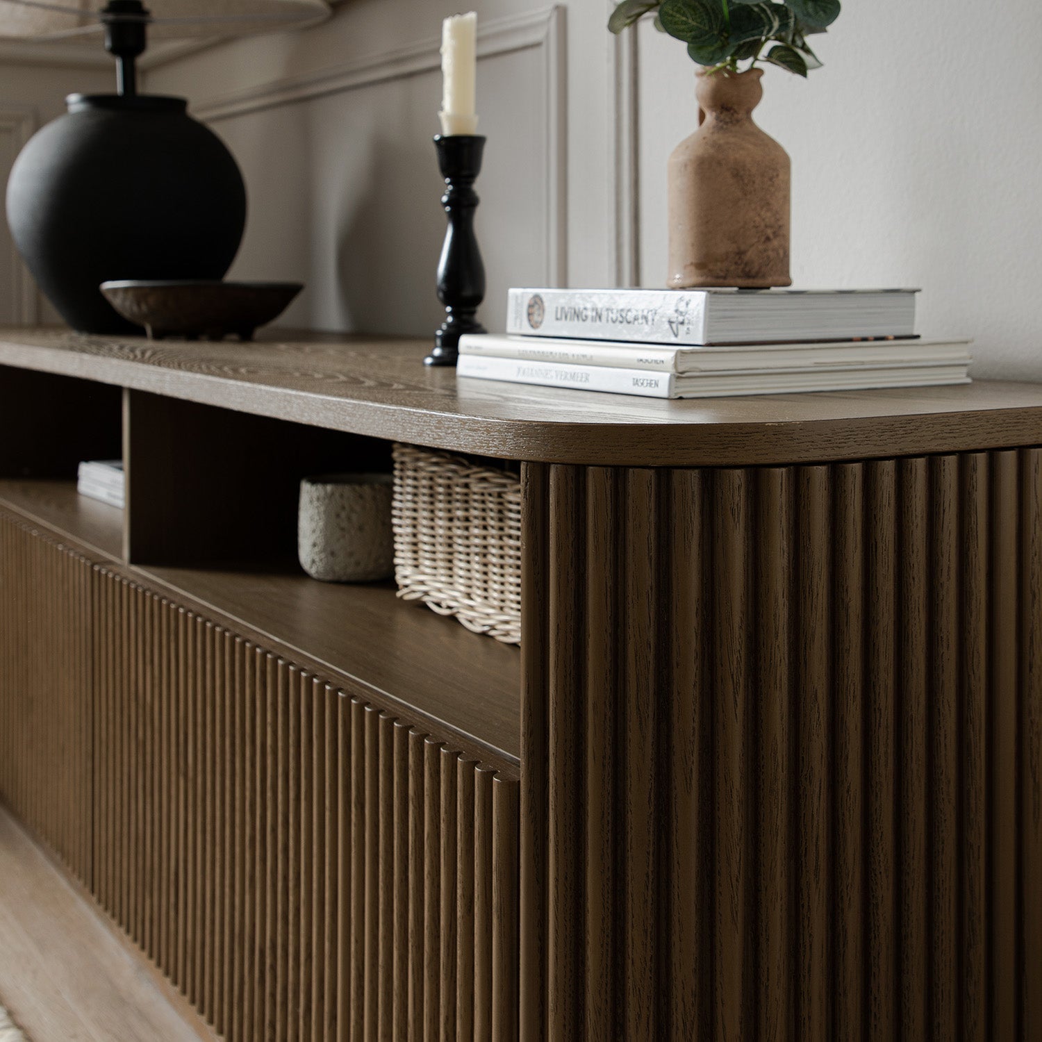 Maru 162cm TV Unit with Drawers, Silver Oak