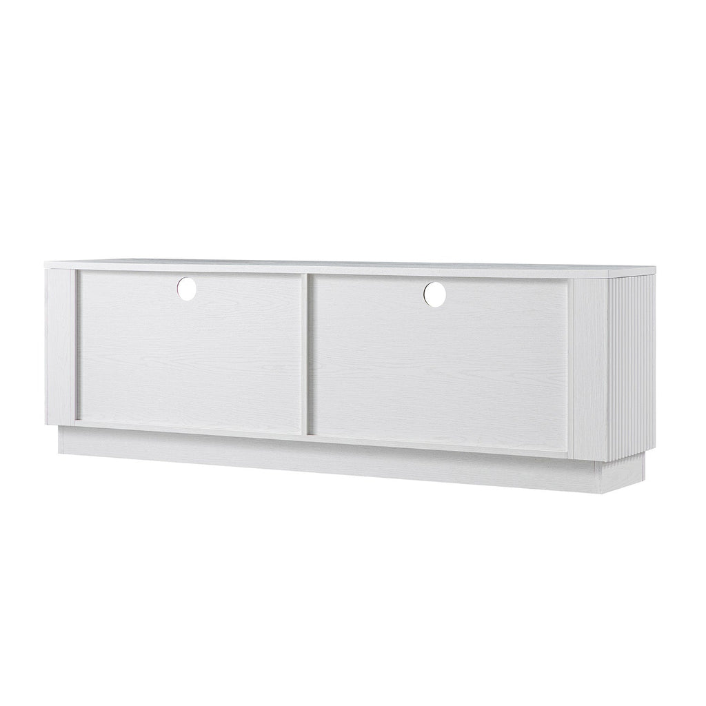 Maru 162cm TV Unit with Drawers, Washed White
