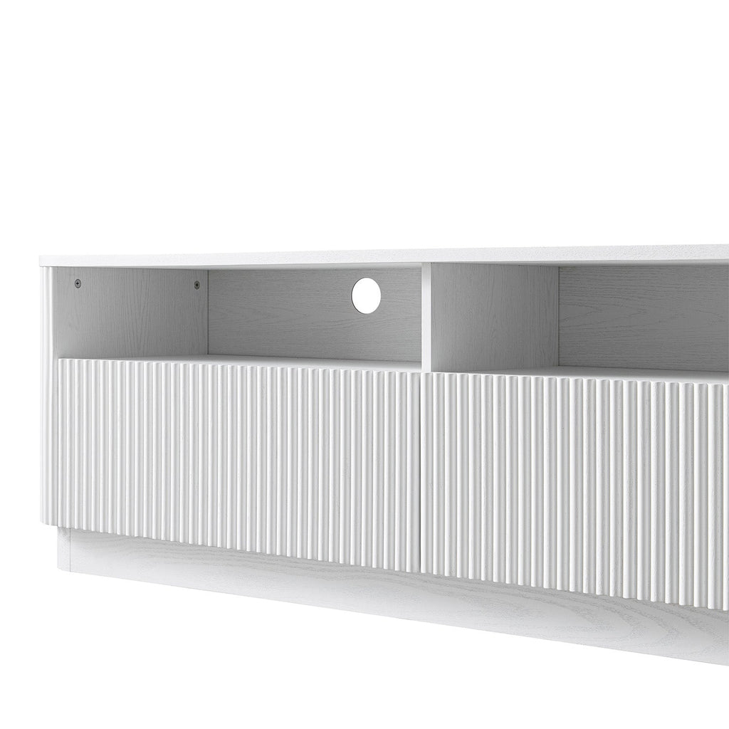 Maru 162cm TV Unit with Drawers, Washed White