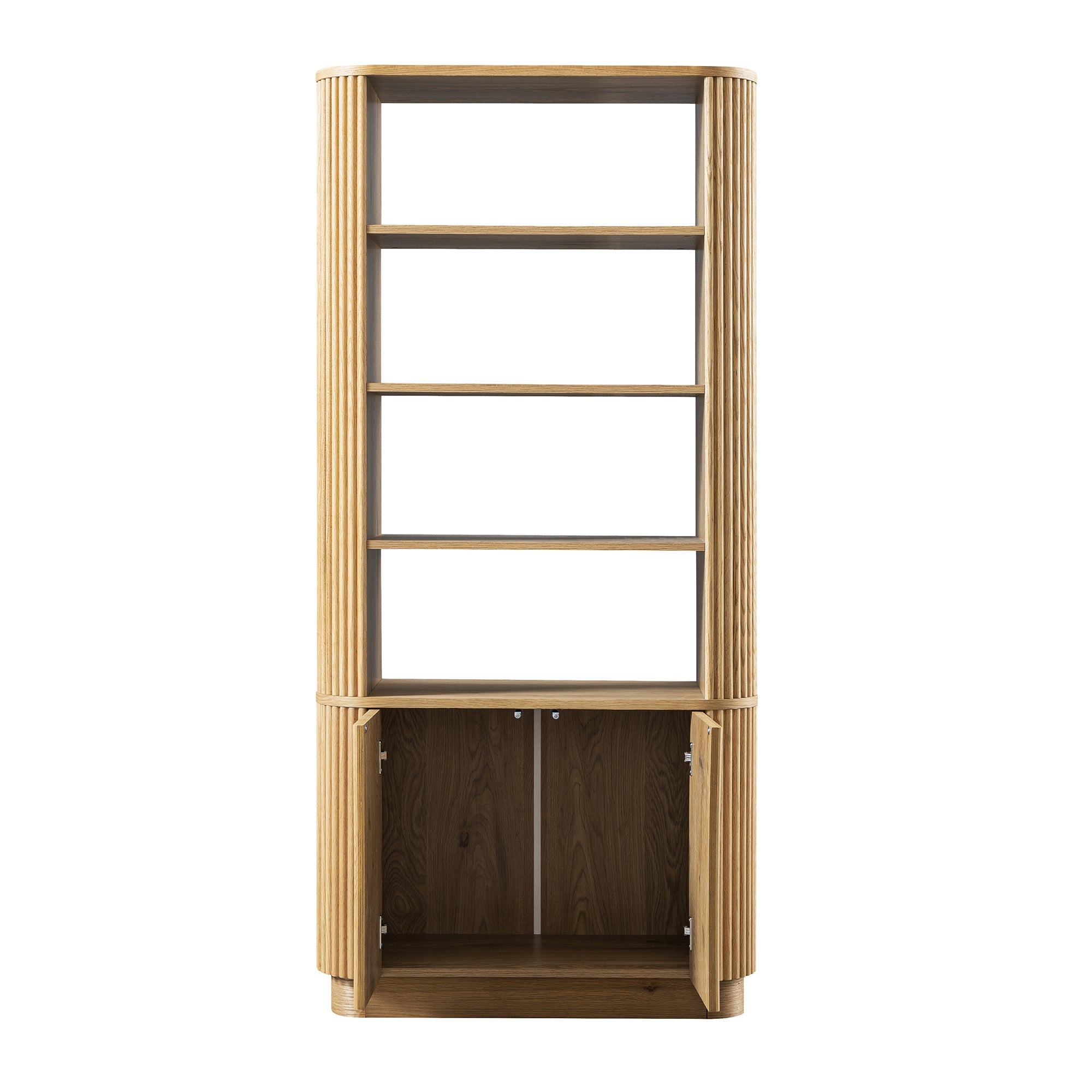 Maru Bookcase with Cabinet, Oak