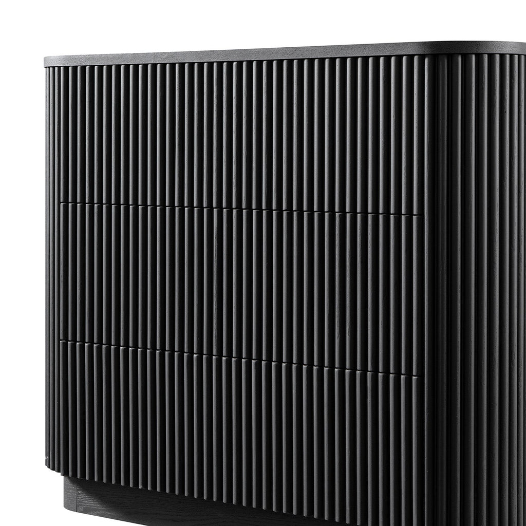 Maru Chest of 3 Drawers, Black