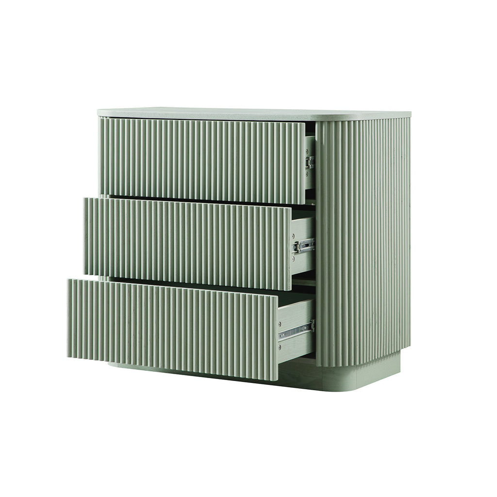 Maru Chest of 3 Drawers, Sage Green
