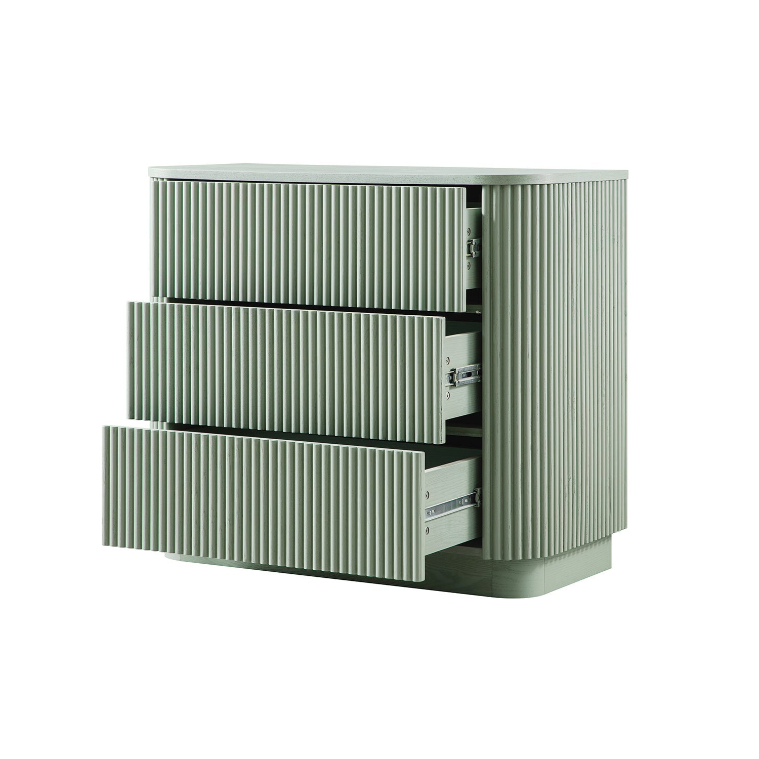 Maru Chest of 3 Drawers, Sage Green