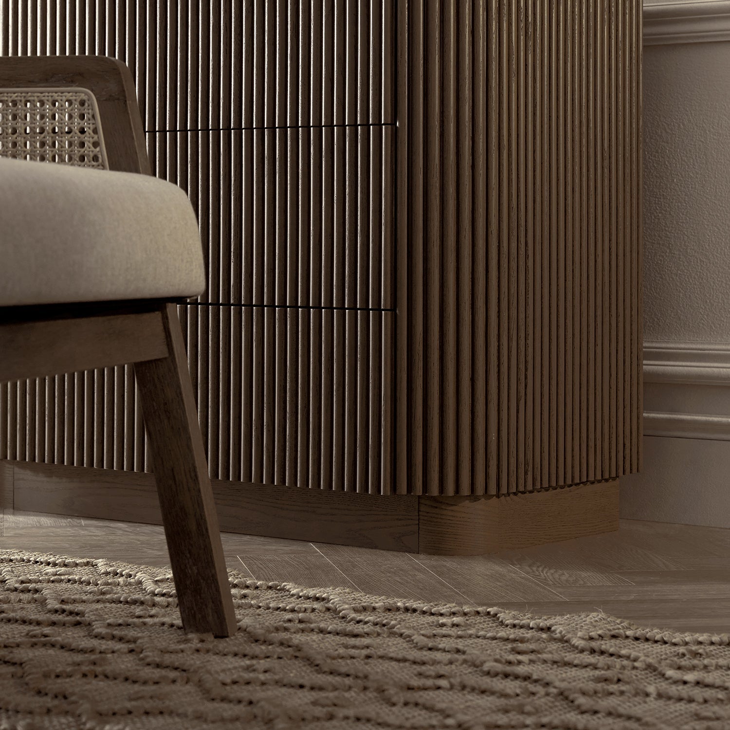 Maru Chest of 3 Drawers, Silver Oak